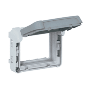 Support frame Plexo 55 - for Mosaic 2 modules - IP55 - with smoked flap
