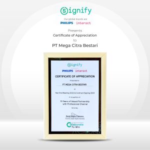 PT Mega Citra Bestari - Certificate of Appreciation