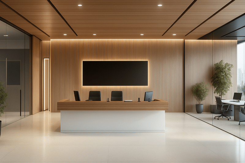 Ruang Kantor Dengan Downlight Led