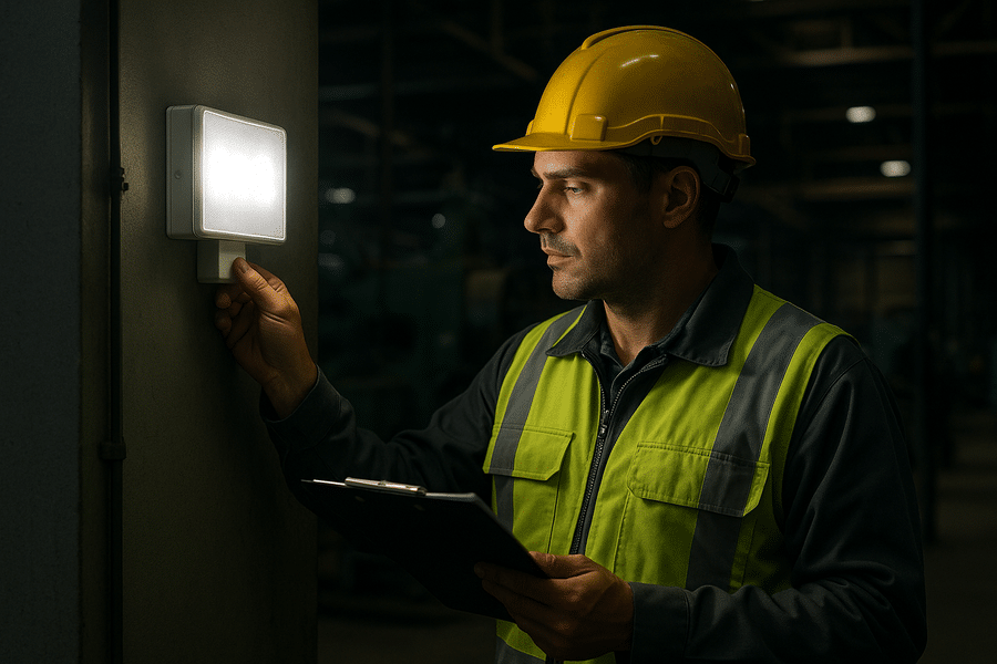 Pemeriksaan Lampu Darurat Pabrik