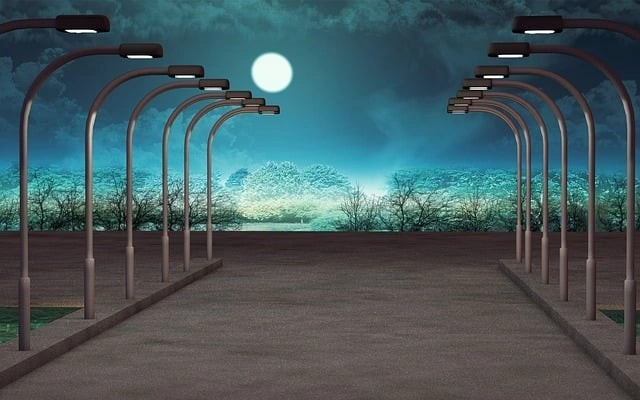 Lampu Outdoor Di Tempat Parkir