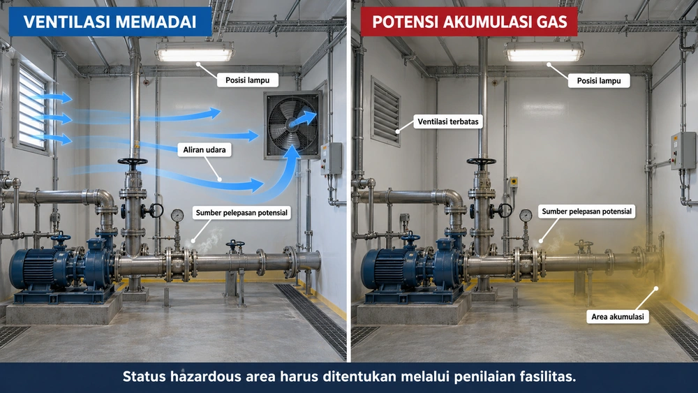 Area Mana di Fasilitas Migas yang Membutuhkan Lampu Explosion-Proof? 4 Lampu Di Ruang Tertutup Migas